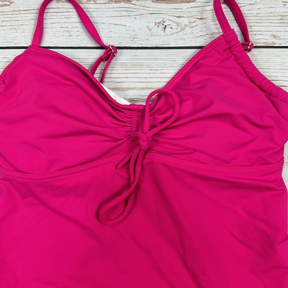 Lands End Pink Underwire Tankini Top, Sz 10L - Picture 2 of 6